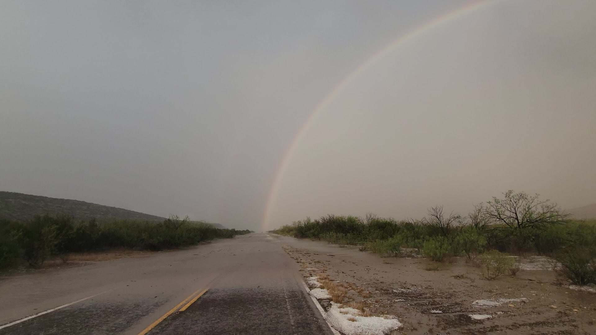 Hail and flash Flooding in Fort Stockton, Texas
