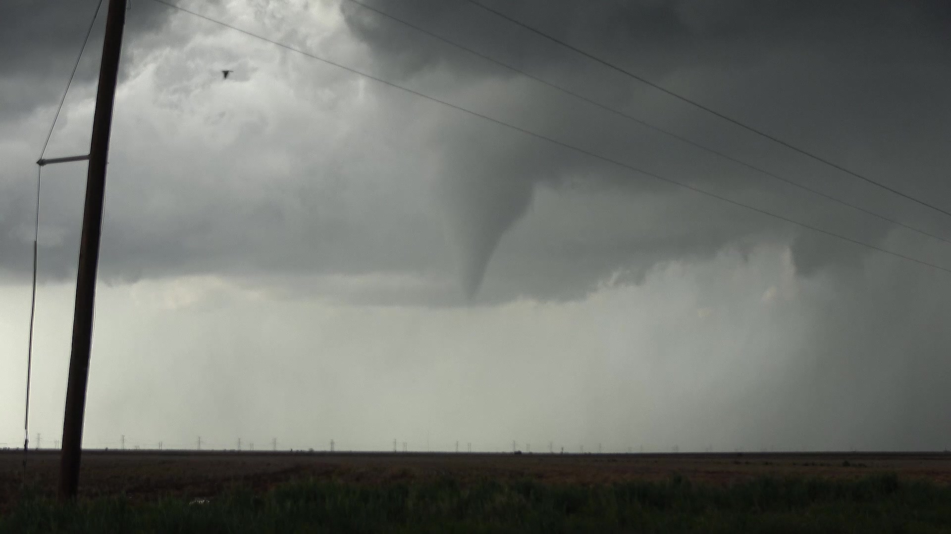 South Plains, Texas - Tornado over an open field