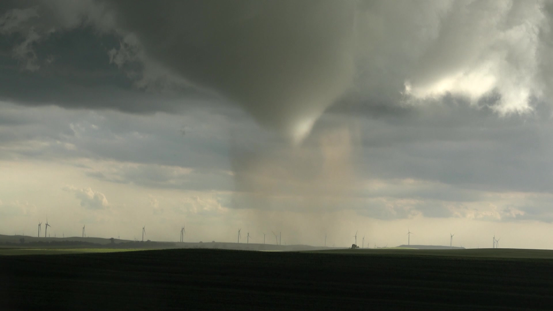 Tornado Hits Wind Farm, Hannover, North Dakota - 6/27/2025