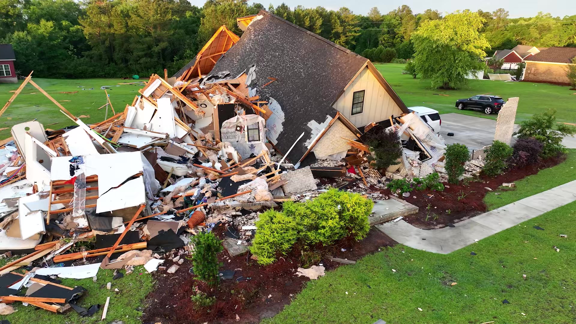 Headland, Alabama Tornado Damage Survey - Drone