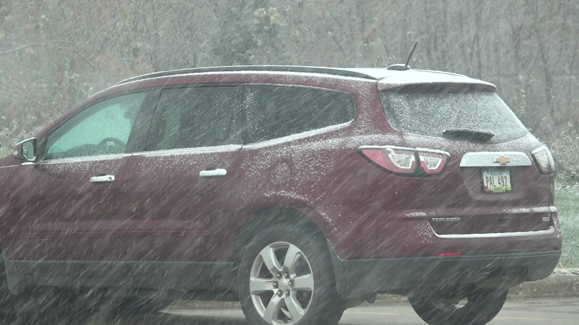 Winter Returns First Snow In Northern Iowa.