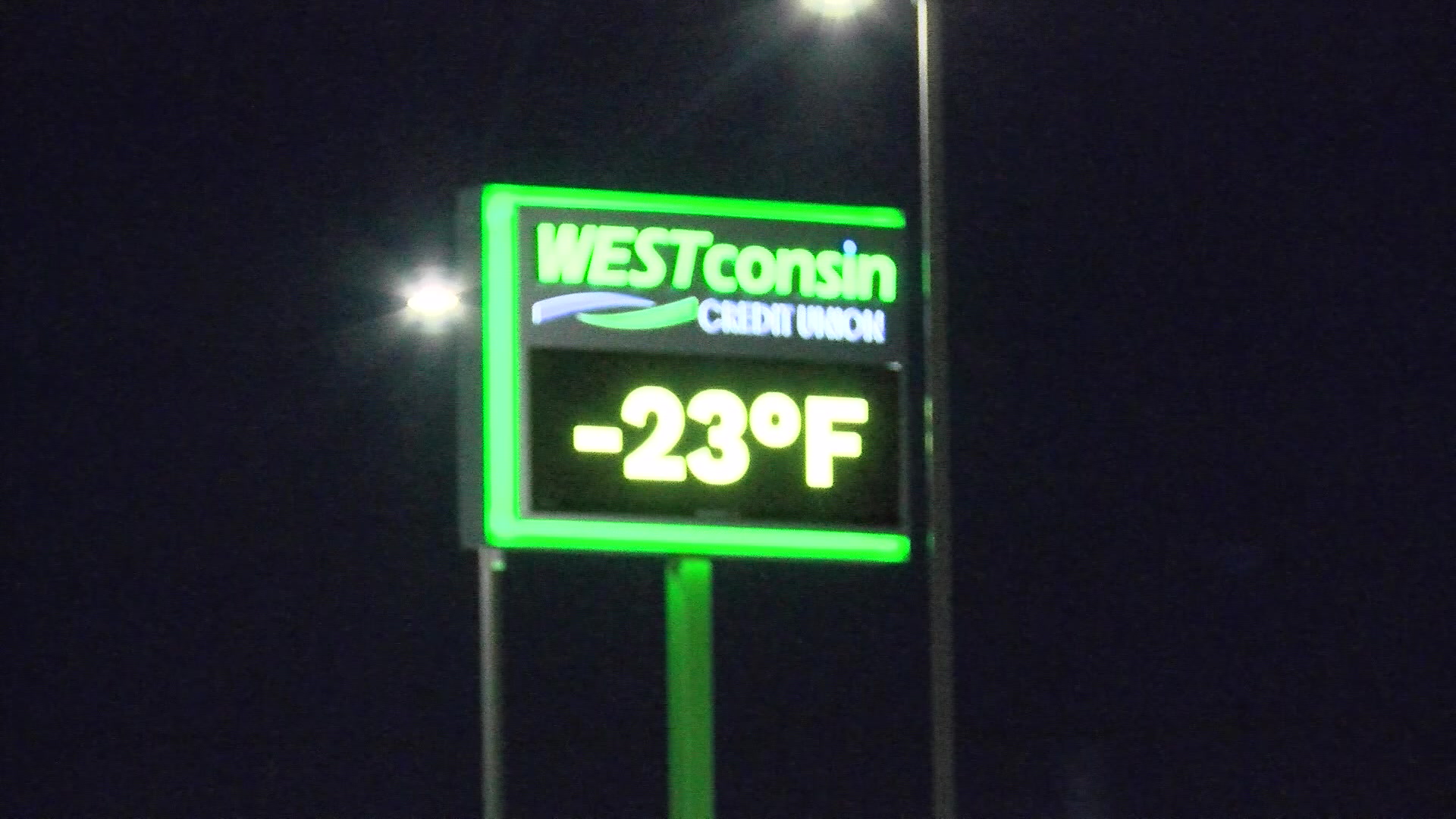 Extreme Cold Arctic Blast Outdoor Temp Signs, Barron County, WI