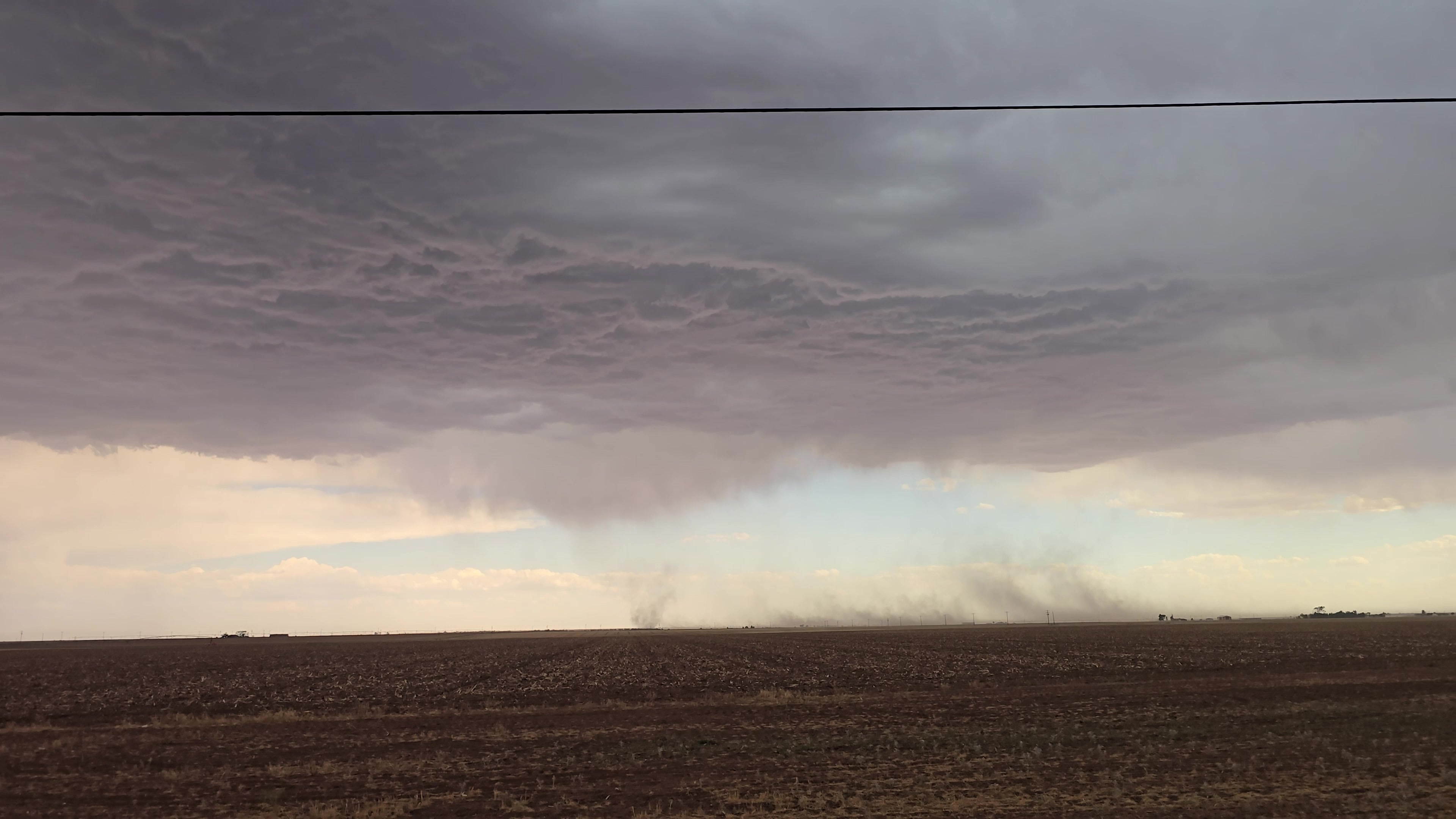 Littlefield, TX Land-spout Tornado And Oil Pumping Fire