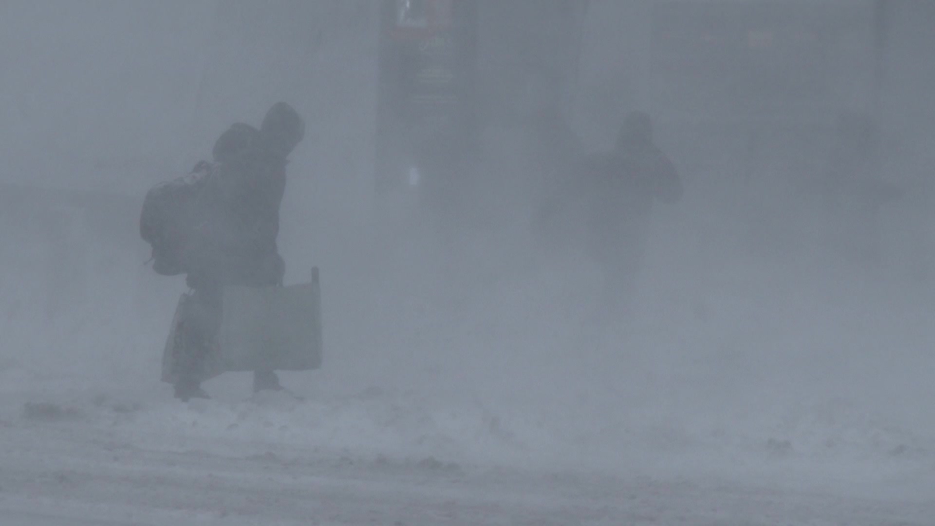 Historic Blizzard Hits New York City, Hudson Yards And 34th Street Area