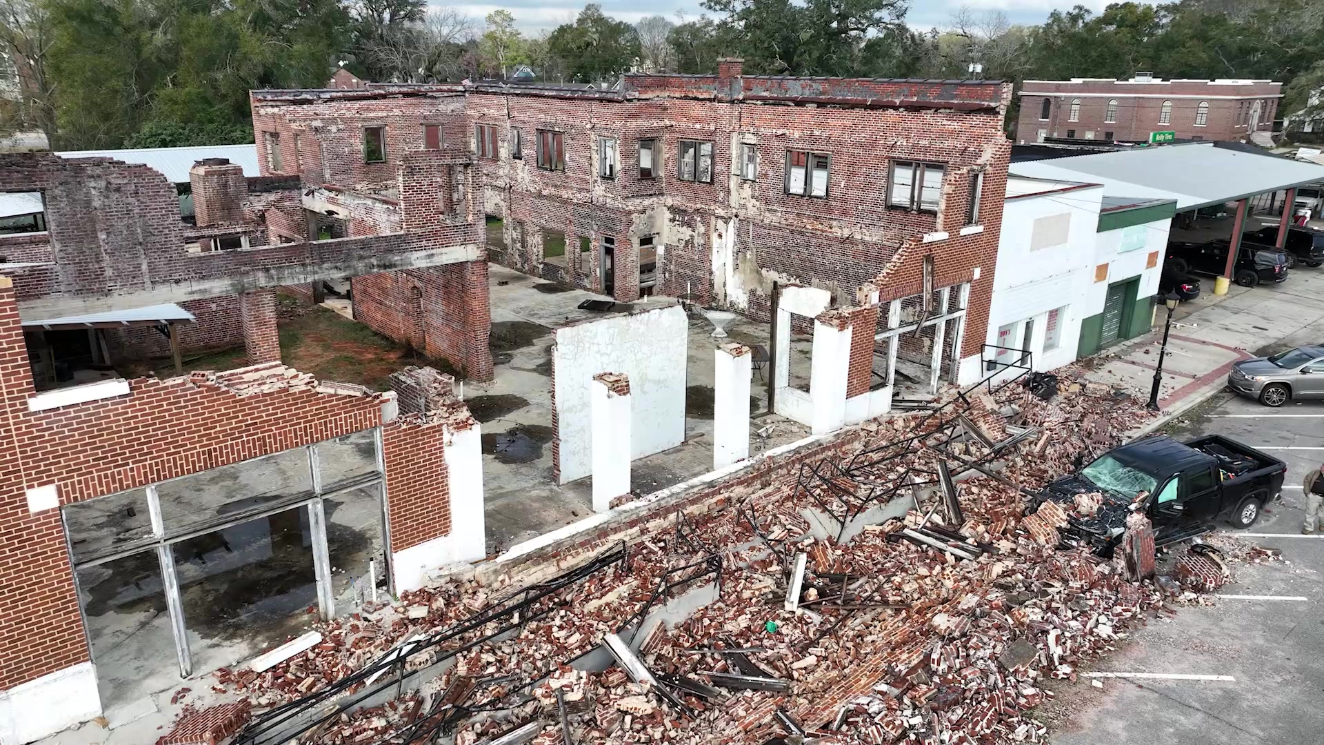 Tornado damage survey in Geneva, AL from the air and ground.