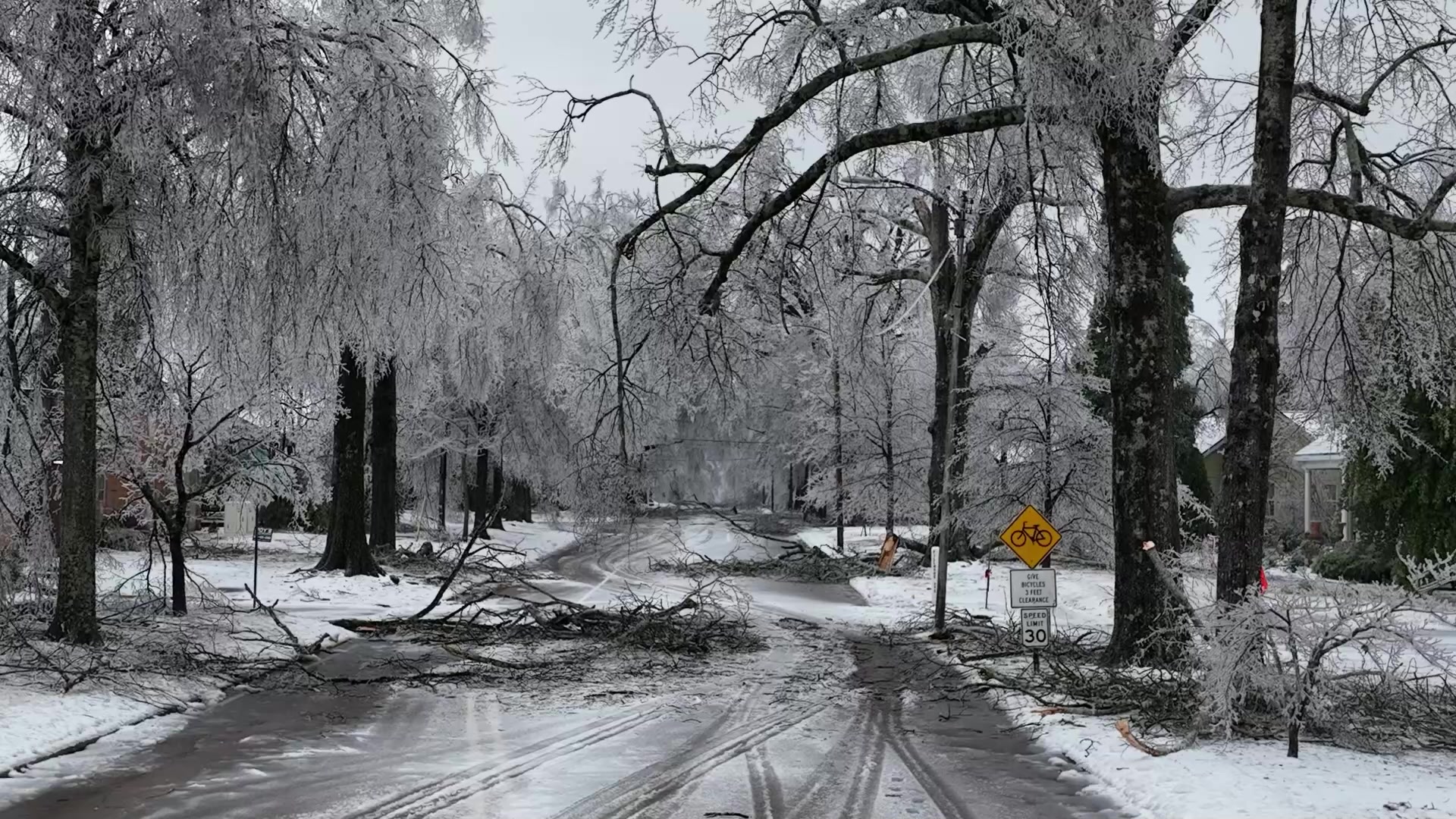 Historic Ice Storm Cripples the City of Oxford, Mississippi