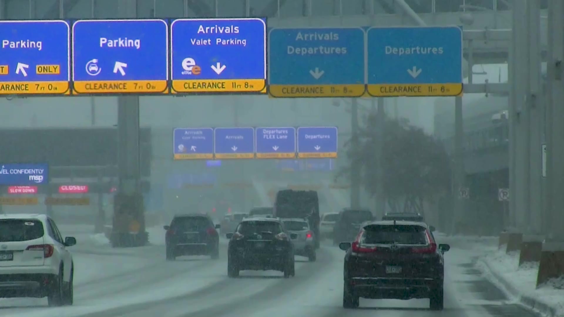 Winter Storm At Minneapolis, St Paul International Airport