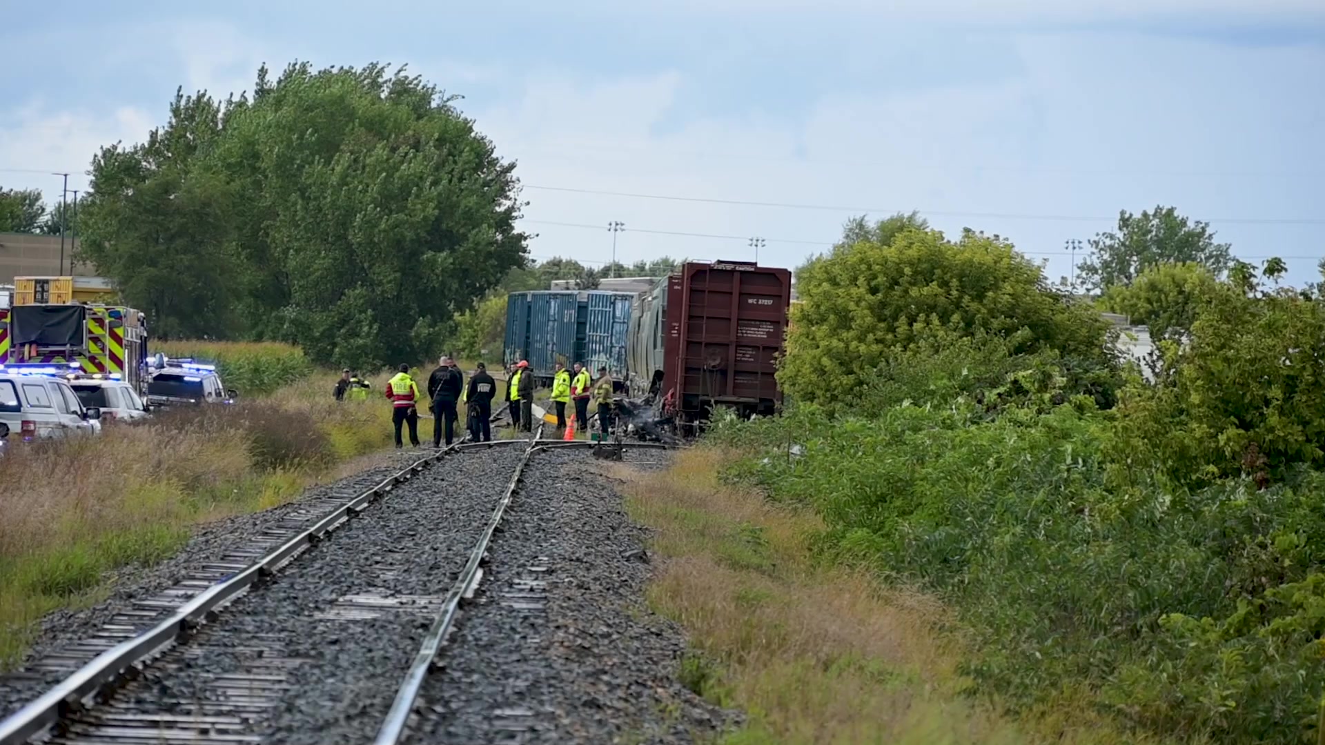 Aftermath scenes of a Fatal Helicopter Crash in Lakeville, MN