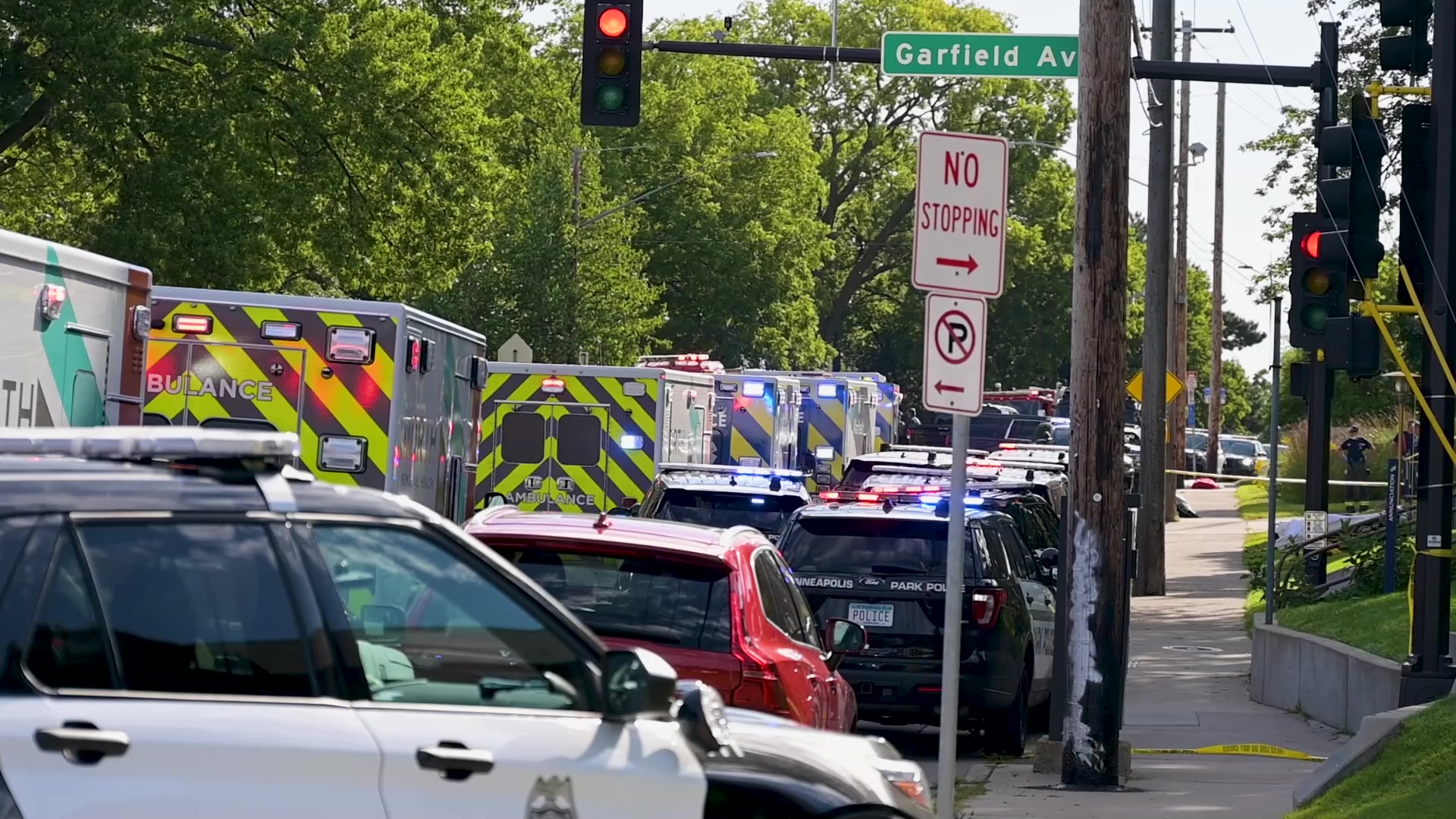 Aftermath Scenes, School Shooting, Minneapolis, MN Annunciation Church
