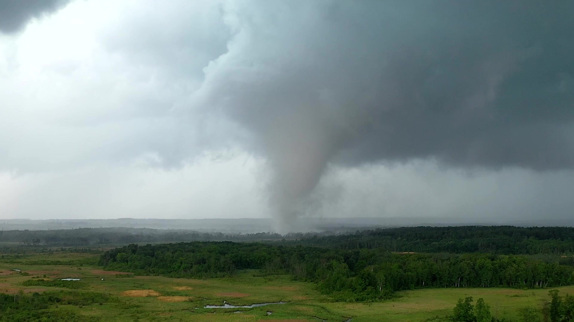 Amazing Drone footage of the large tornado in Cass County, MN