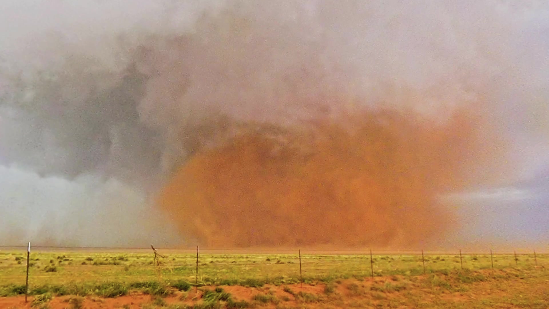 Up-close view of a huge Tornado near Morton, Texas