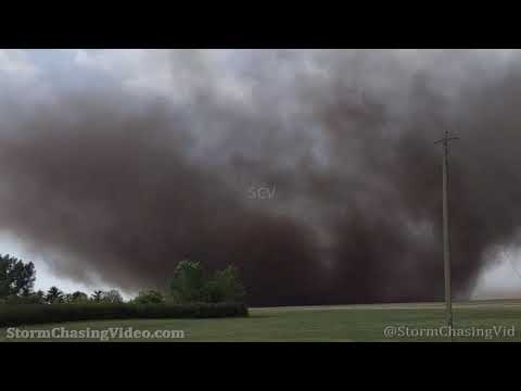 Large Tornado 200 meters away from chaser, High River, Alberta, Canada – 6/5/2021