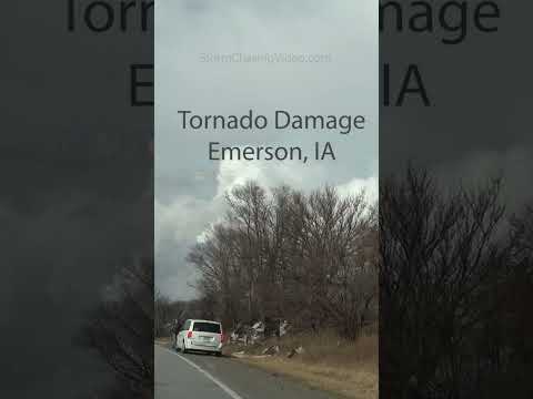March Tornado Chase and damage in Iowa #shorts