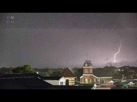 Thunderstorm Brings High Winds And Lightning To Key West, Florida
